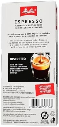 Melitta Capsula Ristretto - Intensidade 11 - Compativel Nespresso - imagem 3