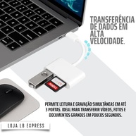 Adaptador De Memória Leitor De Cartão Micro SD SD TF USB Tipo C OTG USB 3.0 Para Celular Tablet Notebook Computador Expansão De Armazenamento Transferência Rápida De Dados Multidispositivo - imagem 4