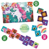 Kit Unicórnios Toyster: Quebra-Cabeça, Dominó e Memória - imagem 2