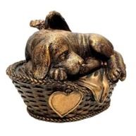 Urna In Memorian Dog - Cachorro Anjo para Cinzas de Estimação com Acabamento Ouro Envelhecido - imagem 3