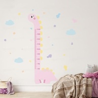 Adesivo Régua de Altura Infantil Dinossauro - Medidor de Crescimento para Quarto de Menina - imagem 3