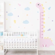 Adesivo Régua de Altura Infantil Dinossauro - Medidor de Crescimento para Quarto de Menina - imagem 2