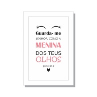 Quadro Infantil Menina dos Teus Olhos Arco Íris - Decoração Elegante para Quarto de Bebê - imagem 1