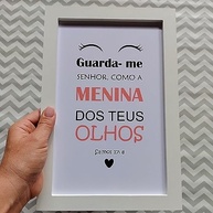 Quadro Infantil Menina dos Teus Olhos Arco Íris - Decoração Elegante para Quarto de Bebê - imagem 3