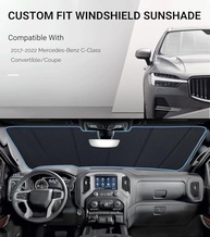 Para-brisas Refletivo Alumínio para Mercedes-Benz C-Class 2017-2023 Conversível/Cupê | Proteção Solar Máxima 2024 - imagem 3