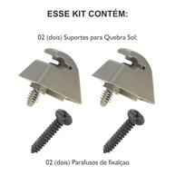 Kit 2 Suportes Quebra Sol P/ Corsa Novo, Celta, Meriva, Zafira + Parafusos - imagem 4