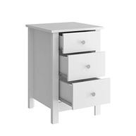 Mesa de Cabeceira Ditália 3 Gavetas - Design Moderno e Resistente em Branco - imagem 5