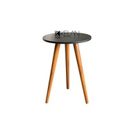 Mesa de Canto Redonda 45x60cm com Pé Palito Grande em MDF Preto - Design Moderno e Funcional - imagem 2