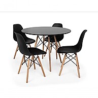 Mesa 90cm com 4 Cadeiras Eames Eiffel - imagem 1