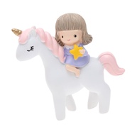 Estatueta de Unicórnio em Resina Rosa - Decoração Encantadora para Mesa e Quarto - imagem 1