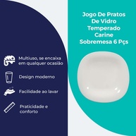Pratos de Vidro Temperado Carine: Elegância à Mesa! - imagem 2