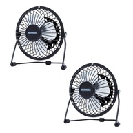 Kit 2x Mini Ventilador USB Mesa Potente e Silencioso - Design Compacto com Inclinação 360° - imagem 1