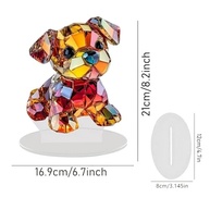 Enfeite de Cachorro Colorido 2D em Acrílico - Decoração Fofa para Mesa e Quarto - imagem 4