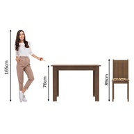 Sala de Jantar Completa Madesa Rute: 4 Cadeiras + Mesa - imagem 2