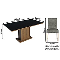 Sala de Jantar Completa Renata: 6 Cadeiras + Mesa - imagem 2