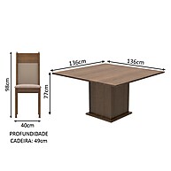 Sala de Jantar Madesa Panamá: 8 Cadeiras + Mesa - imagem 2