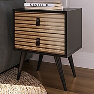 Mesa de Cabeceira 2 Gavetas Amber: Seu Quarto Completo! - imagem 1