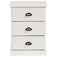 Mesa de Cabeceira 3 Gavetas: Madeira Maciça e Design! - imagem 1