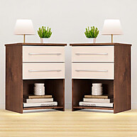 Mesa de Cabeceira Bruna: Kit 2 Gavetas + Design! - imagem 1