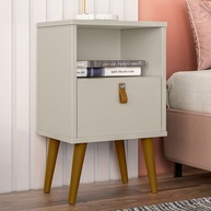 Mesa de Cabeceira Búzios Off White: Conforto e Estilo - imagem 1