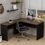 Mesa de Canto em L 140x150cm Nogal: Seu Escritório Ideal - imagem 1