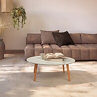 Mesa de Centro Oval Lisboa: Elegância e Praticidade - imagem 1