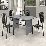 Mesa de Cozinha Granito + 4 Cadeiras: Lavínea Floral - imagem 1