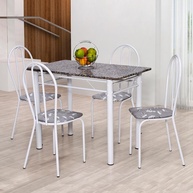 Mesa de Cozinha Monique Branco: Elegância para 4 - imagem 1