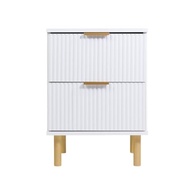 Mesa de Cabeceira Ditália 2 Gavetas DM-121 – Design Moderno e Resistente em Branco - imagem 5