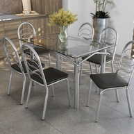Mesa de Jantar 4 Cadeiras: Elegância e Praticidade - imagem 1
