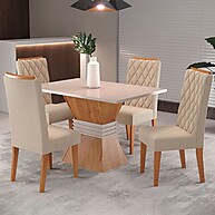 Mesa de Jantar 4 Lugares Cansas: Elegância e Praticidade - imagem 1