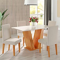 Mesa de Jantar 4 Lugares Felicity: Elegância e Praticidade - imagem 1