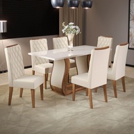 Mesa de Jantar 6 Lugares Brusque: Elegância e Praticidade - imagem 1