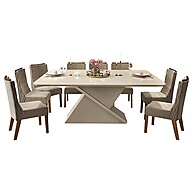 Mesa de Jantar 8 Cadeiras Veludo: Sofisticação! - imagem 1
