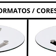Mesa de Jantar Ana 70cm: Design Moderno com Vidro Temperado e Base Metálica - imagem 1