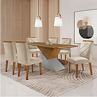 Mesa de Jantar Aster 180cm + 6 Cadeiras - imagem 1
