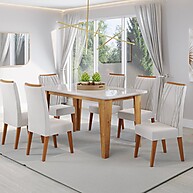 Mesa de Jantar Dakar com 6 Cadeiras Vegas – Elegância e Conforto - imagem 1