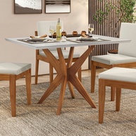 Mesa de Jantar Donna: 4 Lugares em Madeira Maciça - imagem 1