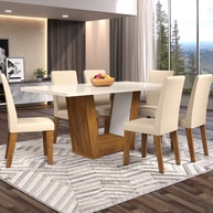 Mesa de Jantar Floripa 6 Lugares: Elegância e Praticidade - imagem 1