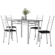 Mesa de Jantar Granito 1,20m + 4 Cadeiras Leia - imagem 1