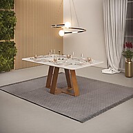 Mesa de Jantar Kiara Freijó 170x90 – Elegância sem Vidro - imagem 1