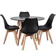 Mesa de Jantar Leda 90cm + 4 Cadeiras: Design e Conforto - imagem 1