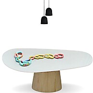 Mesa de Jantar Oval Cone: Design e Elegância - imagem 1
