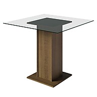 Mesa de Jantar Quadrada com Vidro - Rustic Madesa - imagem 1