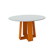 Mesa de Jantar Redonda Isabela: Elegância em Vidro - imagem 1