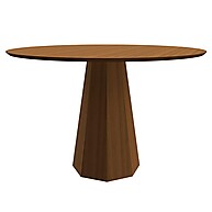 Mesa de Jantar Redonda Isis Imbuia 117 cm: Elegância e Versatilidade para Seu Ambiente - imagem 1