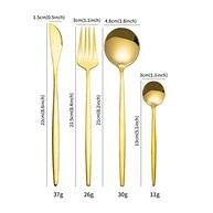 Conjunto de Utensílios de Mesa em Aço Inoxidável 24 Peças - Design Minimalista, Resistente à Ferrugem e Fácil de Limpar - imagem 4
