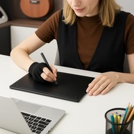 Luva de Desenho Profissional para Mesa Digitalizadora e Tablet: Precisão e Conforto - imagem 4
