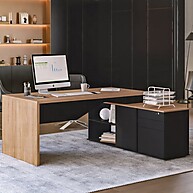 Mesa Diretor L com 3 Gavetas e 1 Porta Spring Yescasa - imagem 1