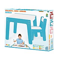 Mesa e Cadeira Infantil Azul Junges 991: Diversão Segura! - imagem 1